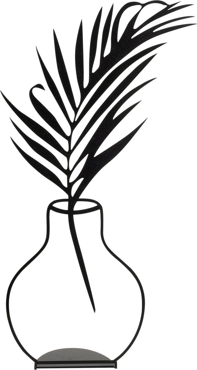 Objekt dekorativ Aberto Design, vazo lulesh, e zezë