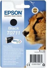 Patrone boje, Epson, T0711 C13T07114012, origjinal, e zezë