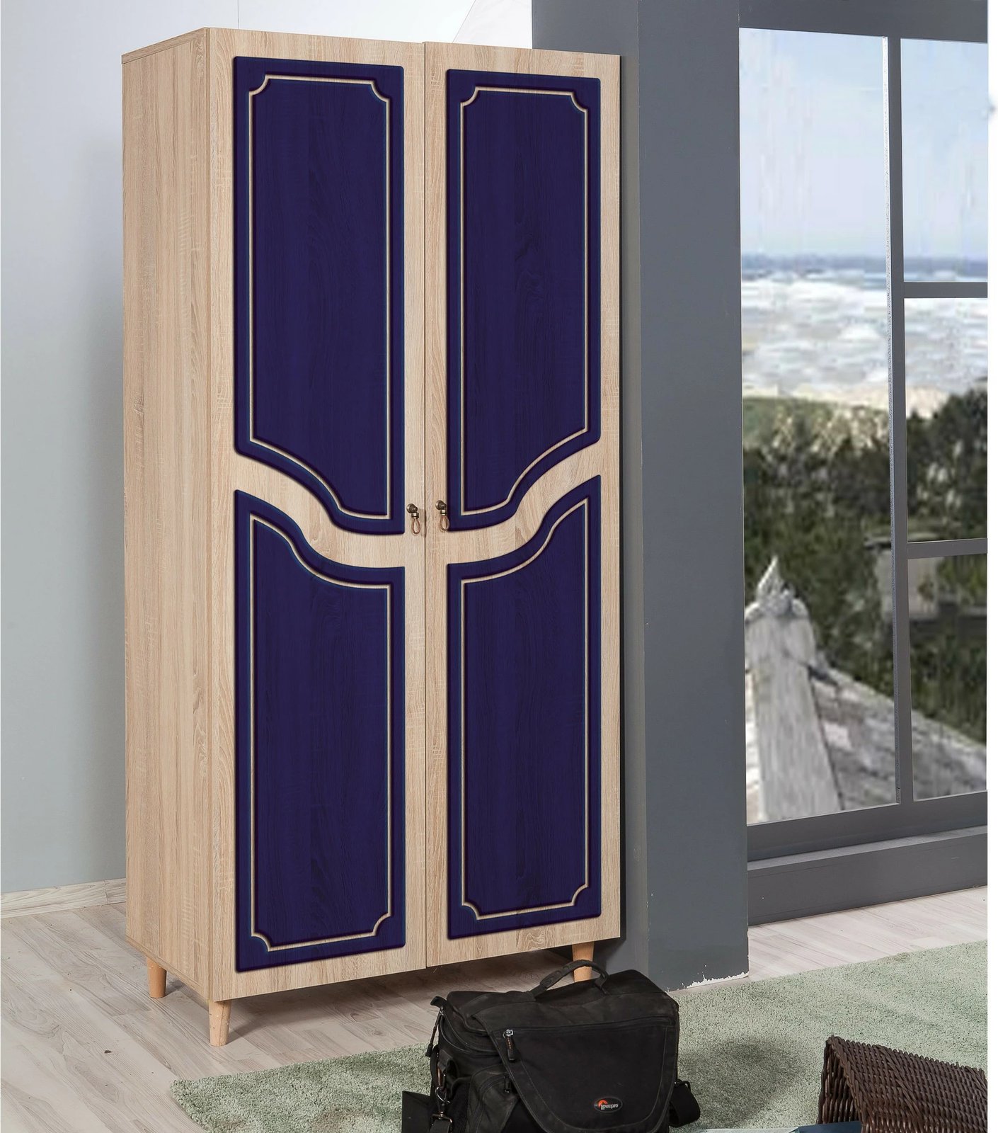 Dollap modern, ngjyrë lisi Sonoma, Skye Decor, Stil - 620