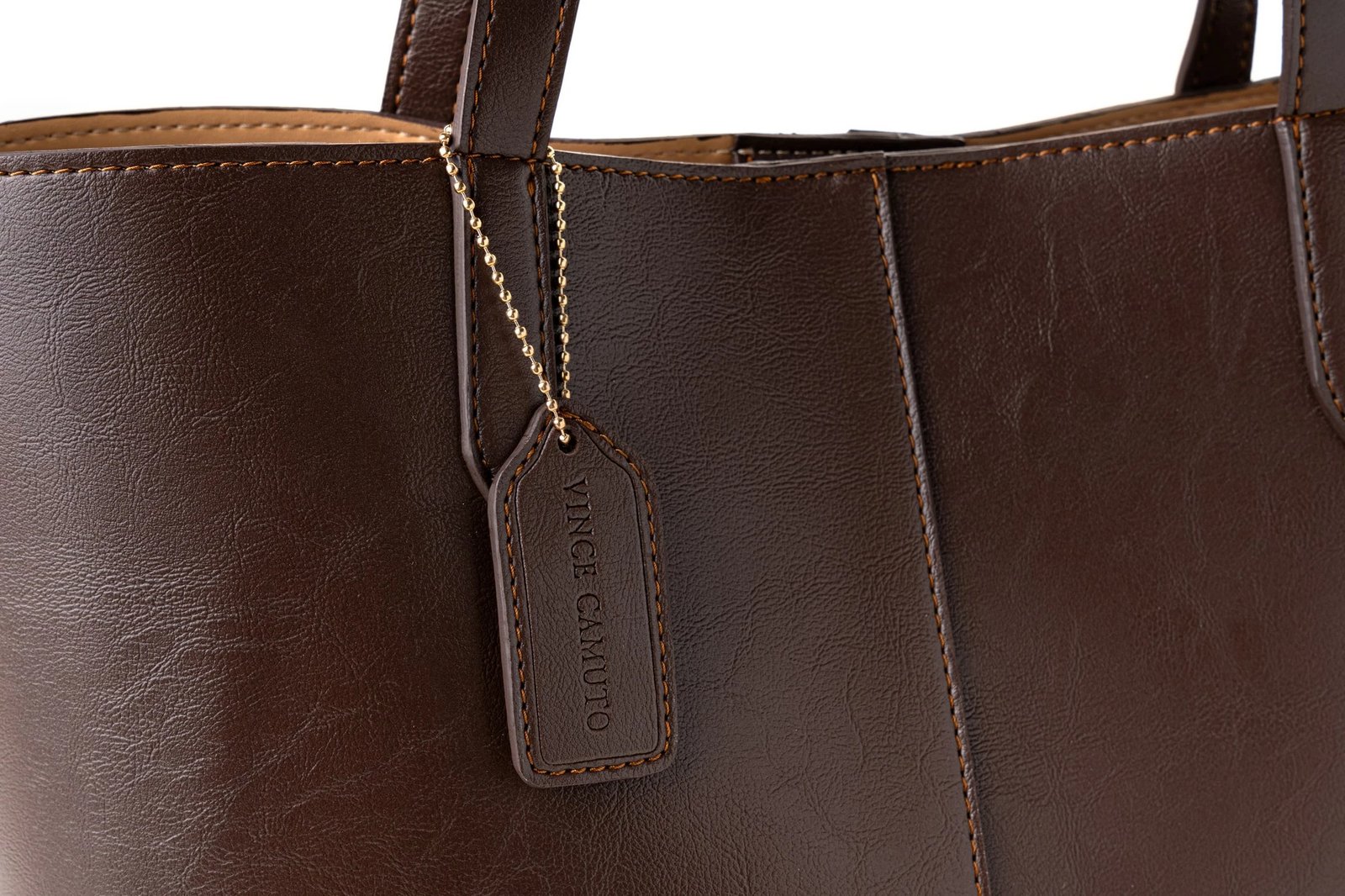 Çantë tote Vince Camuto, Savona, ngjyrë çokollatë