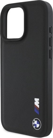 Mbështjellës, BMW, Smooth Rubber Logo, për iPhone 16 Pro Max, i zi