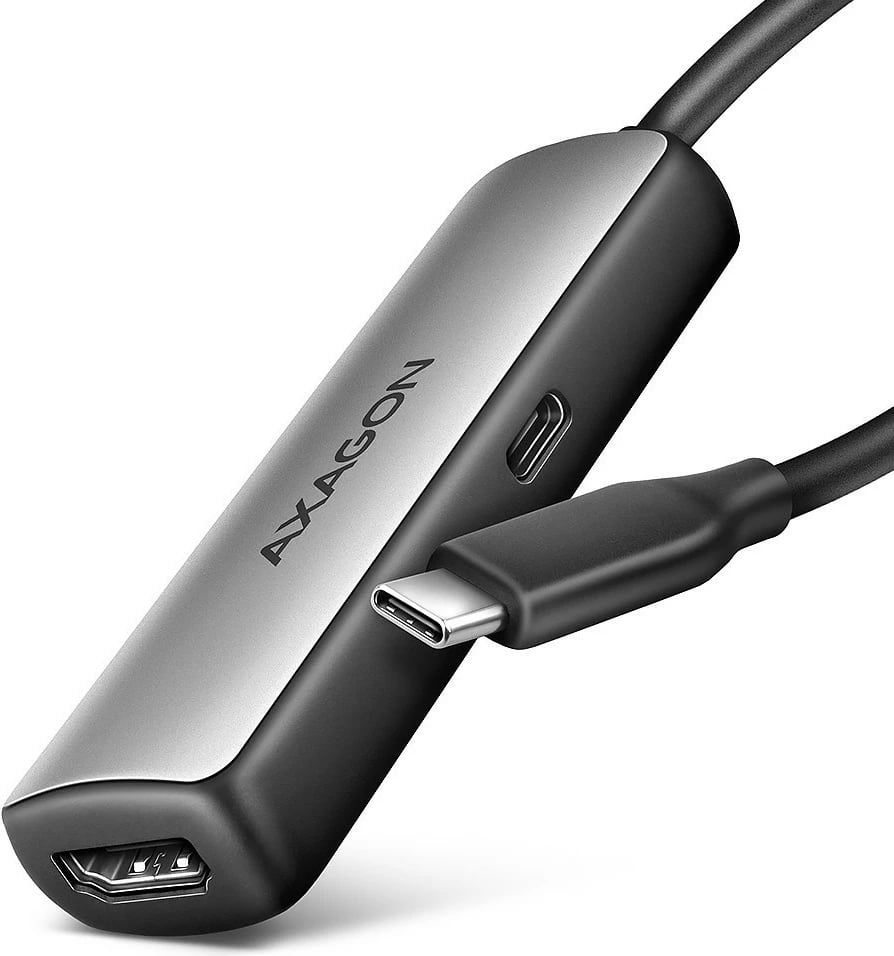 Adapter USB-C në HDMI AXAGON RVC-HI8KPD, 8K/60Hz, 16cm, Gri