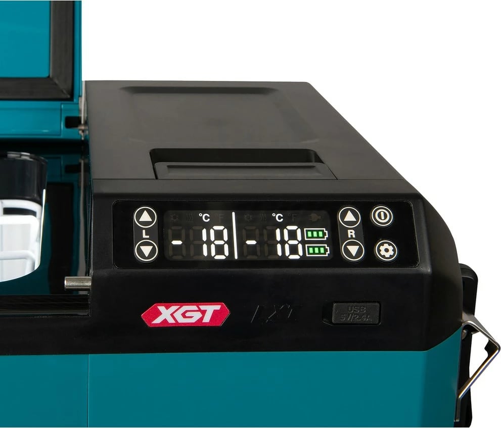 Kuti termike Makita CW004GZ 40V, portative, LED display, me rrota, zi/kaltër