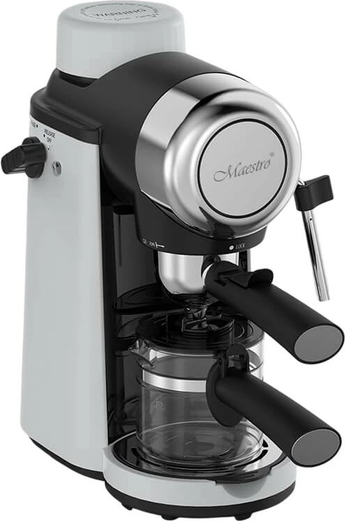 Aparat kafeje me presion Feel-Maestro MR-410, 800W, 3.5 bar, 240 ml, me spumatore qumështi, bardh e zi