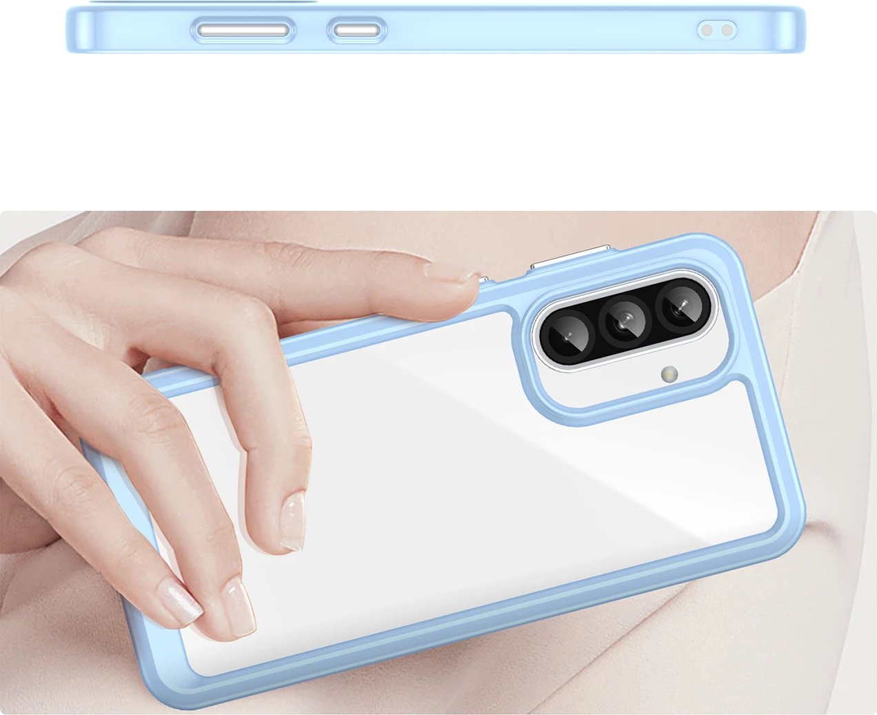 Mbështjellës Hurtel Outer Space Case për Samsung Galaxy A56, TPU/PC, Kaltër