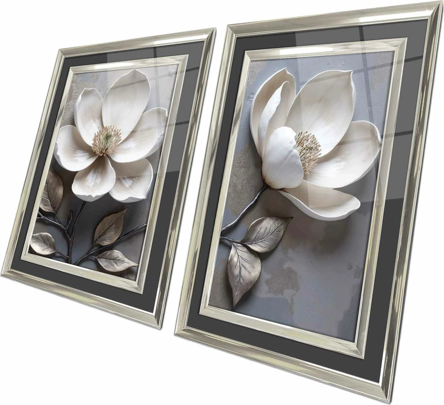 Pikturë dekorative me kornizë (2 copë), Wallity, 2P4363Kromgumusct - 001