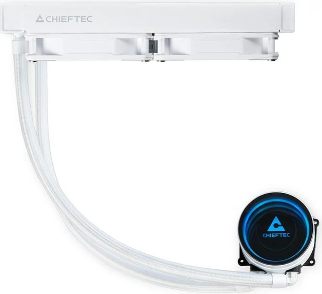 Kasë ftohëse uji Chieftec ICEBERG 240-RGB-W, 2x12 cm, RGB, e bardhë