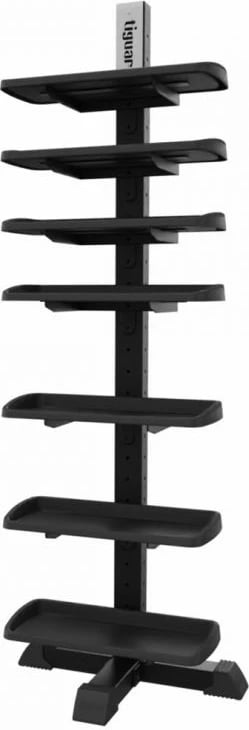 Raft universal për pajisje fitnesi tiguar, i zi