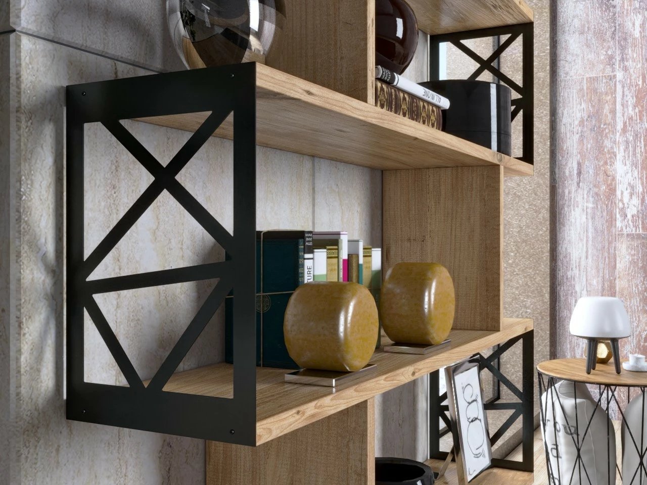 Raft librash Hanah Home, ngjyrë Atlantic Pine, FRN-12032