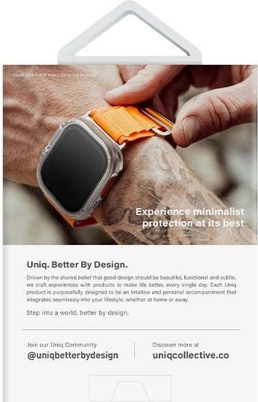 Mbështjellës UNIQ Garde për Apple Watch Ultra 49 mm, Transparent
