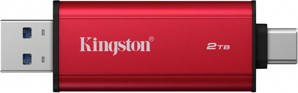 SSD i jashtëm Kingston Dual Portable 2TB USB 3.2 Gen 2 USB-A/USB-C kuqe/zi
