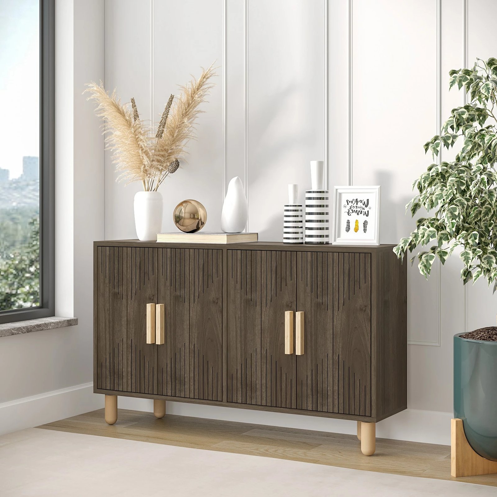 Konsol Skye Decor, ngjyrë arre, Roger