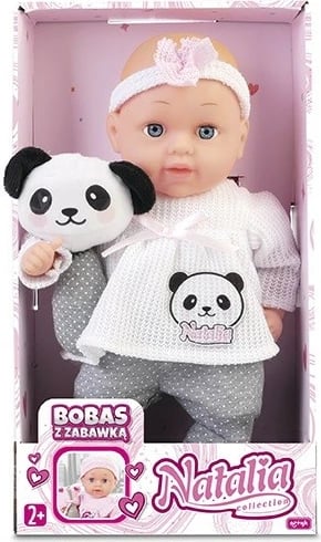 Kukull lodër Artyk Natalia 33 cm me lodër panda, për vajza Kukull lodër Artyk Natalia 33 cm me lodër panda, për vajza