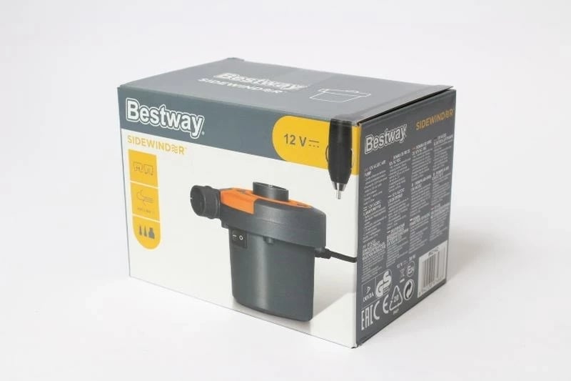 Pompë ajri elektrike Bestway Sidewinder 12V AC/DC, e zezë