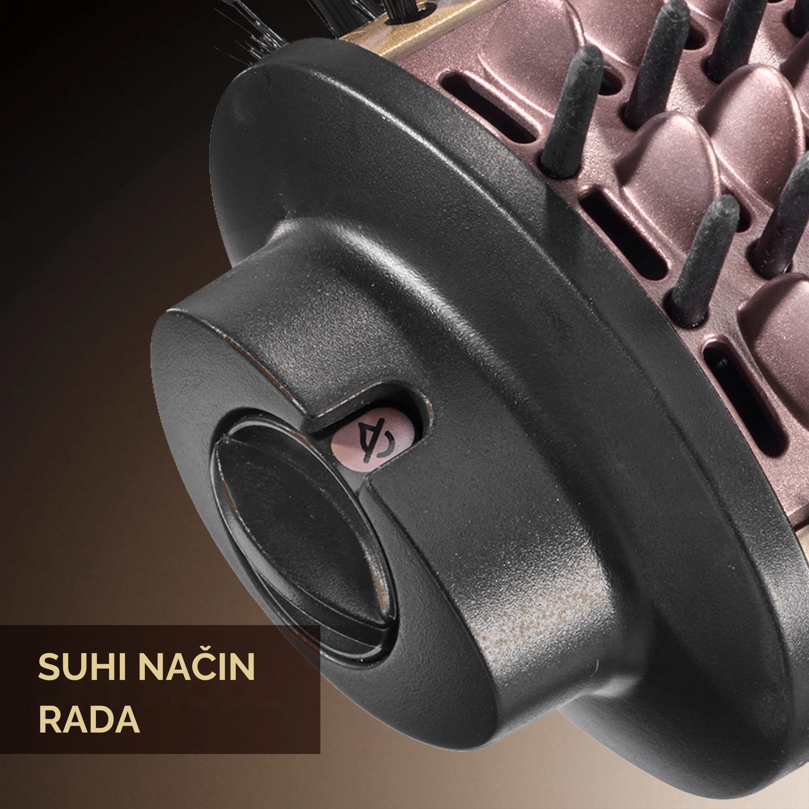 Furçë flokësh me ajër, BaByliss AS95E, 1000W, modalitetet wet/dry, jonizuese anti-frizz, keramike, rozë e artë