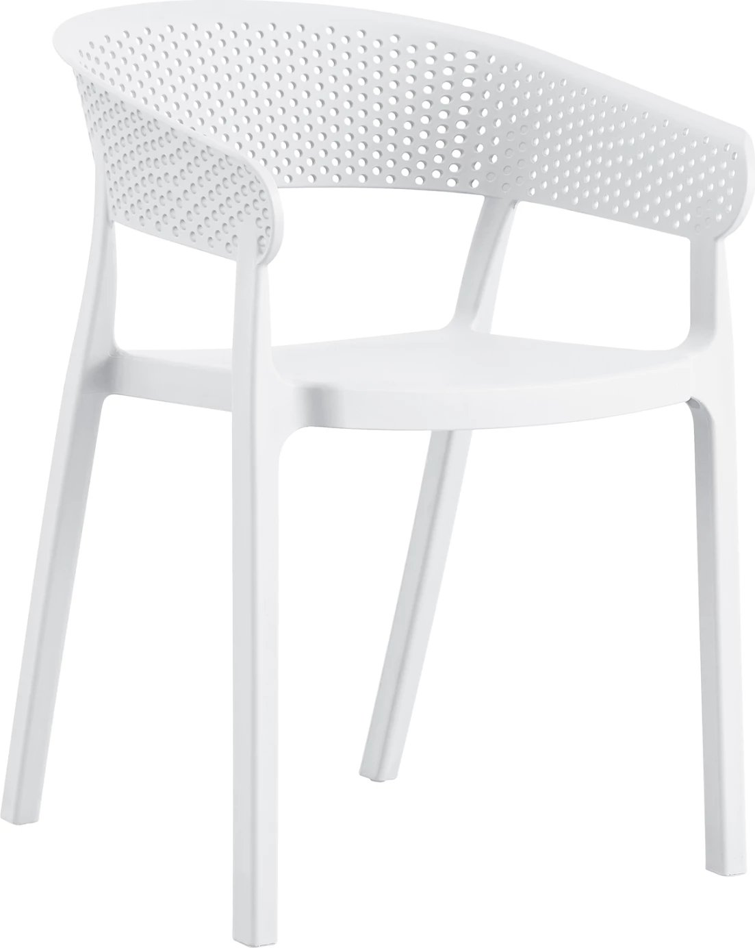 Karrige me krahë polipropileni, e bardhë, model PERFOE FH5941.01, 56x50.5x73cm