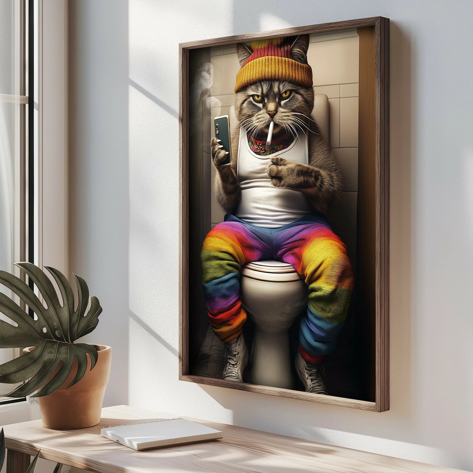 Pikturë dekorative me kornizë MDF, shumëngjyrëshe, Wallity, TUN004-L