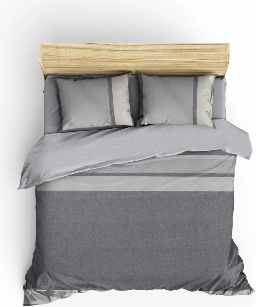 Set mbulesë për jorgan dopio, L'essentiel, Viento, anthracite