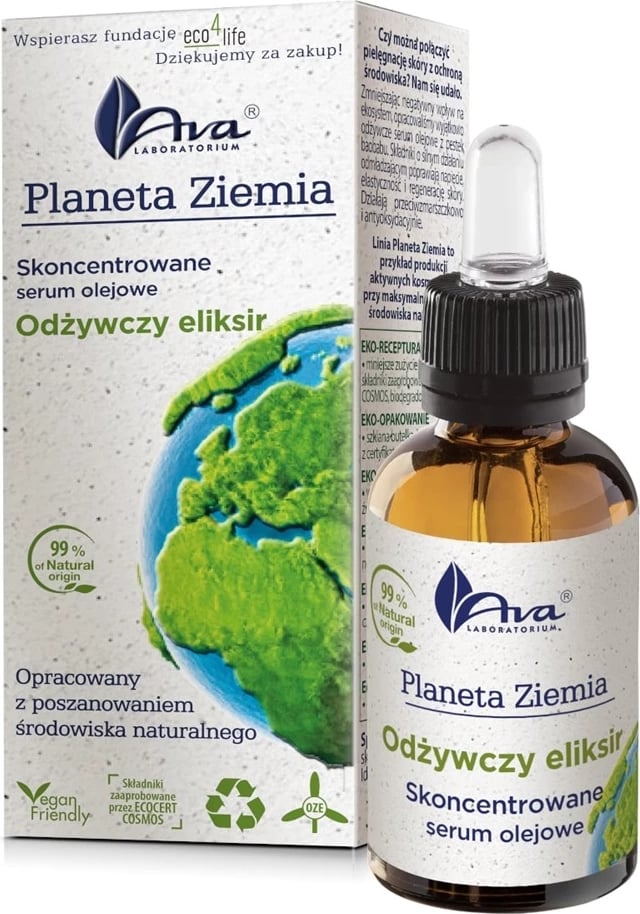 Serum për fytyrë Ava Laboratorium Earth Planet Oil Serum Concentrate për femra, 30ml