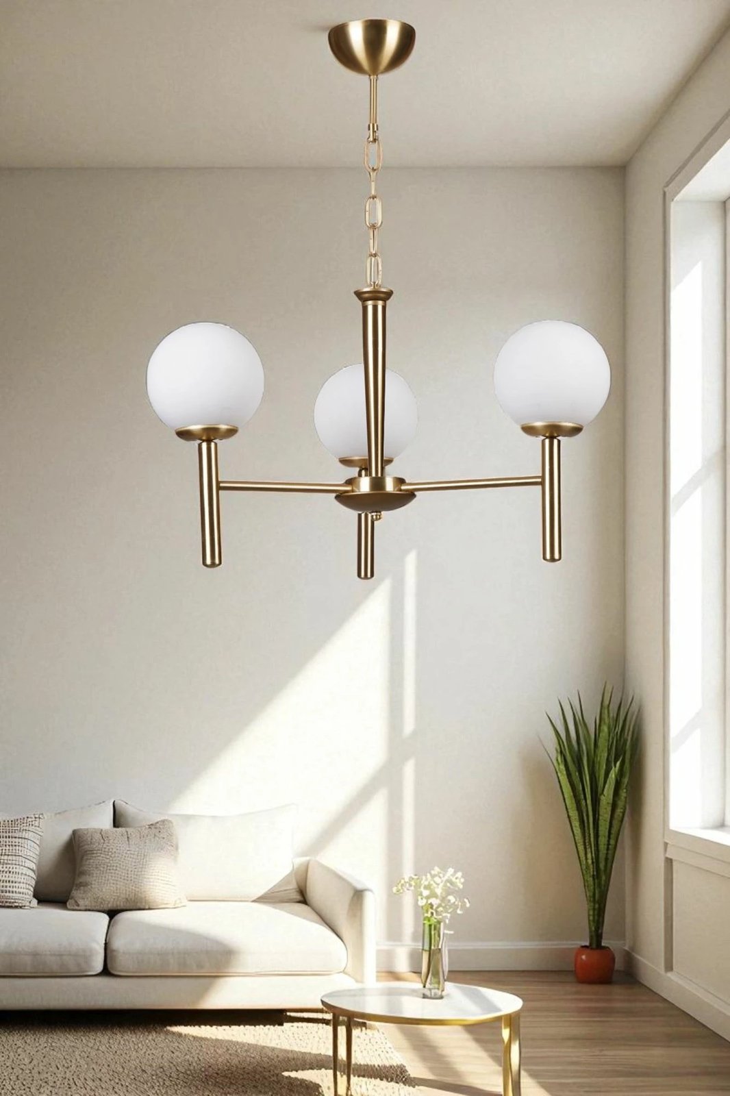 Llambadar Opviq, 8976-3, i bardhë dhe ari