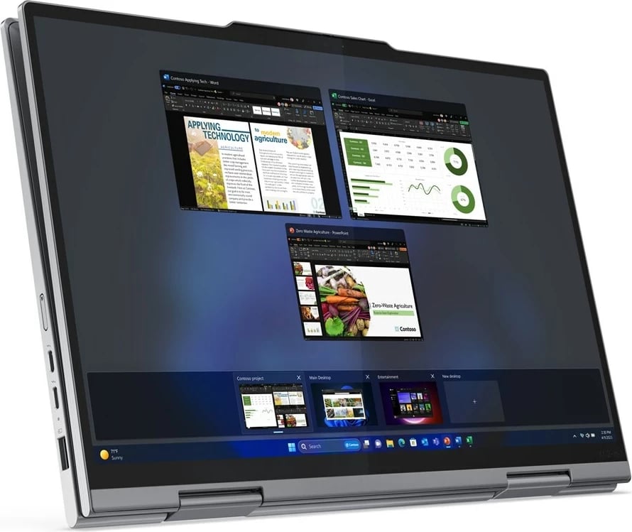 Laptop Lenovo ThinkPad X1 2-in-1 Gen 9, 14", Intel Core Ultra 7 155U, 16 GB RAM, 1 TB SSD, Gri