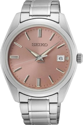 Orë dore për meshkuj SEIKO Classic Gent, rozë antike
