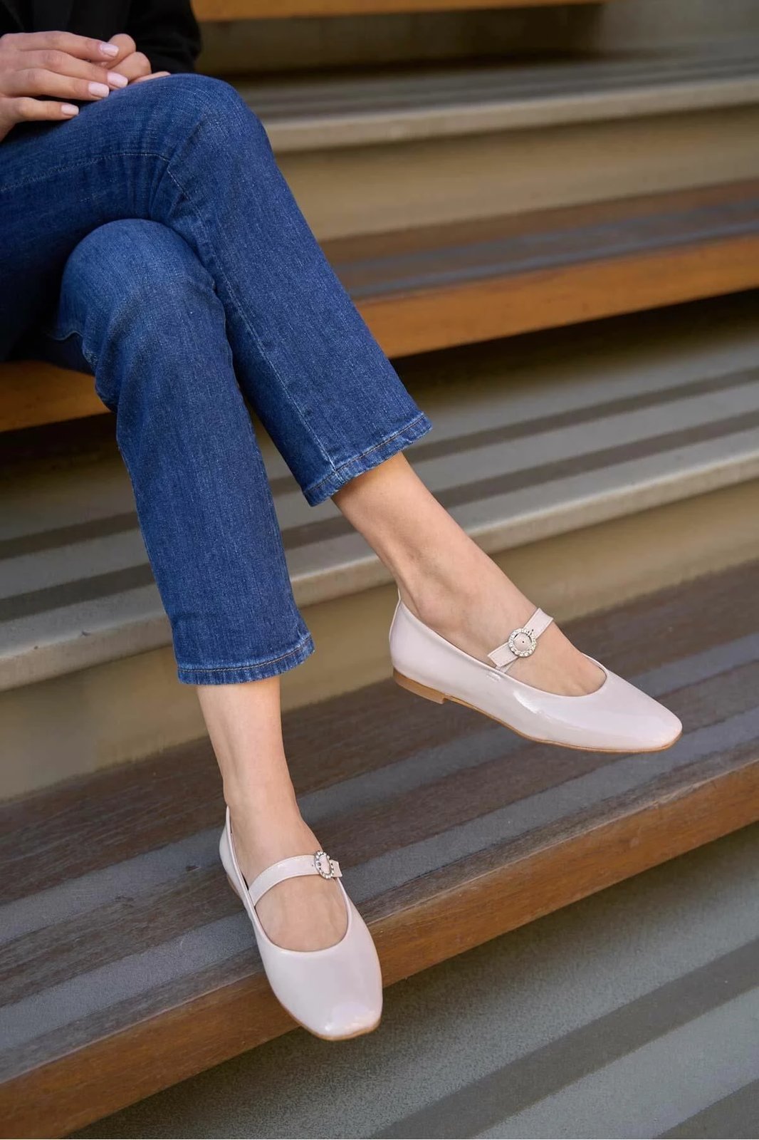 Balerina për gra Babette, krem, MK1340024YFT10-01