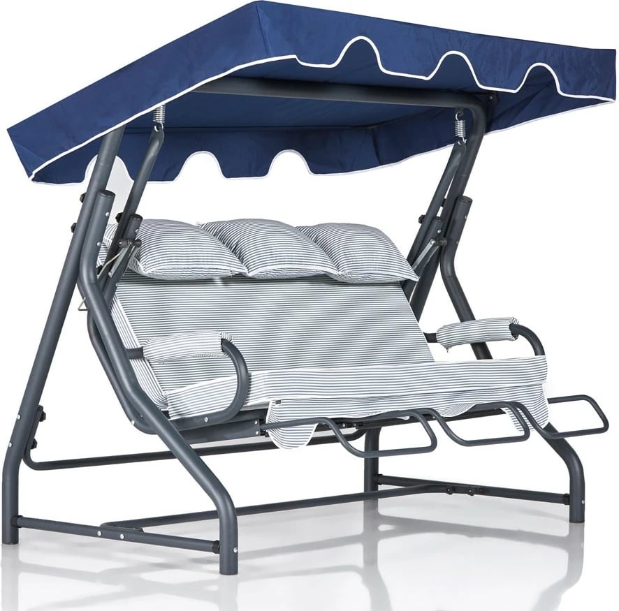 Karrige lëkundëse treshe për kopsht, ngjyrë shumëngjyrëshe, Skye Decor, Salvia 1