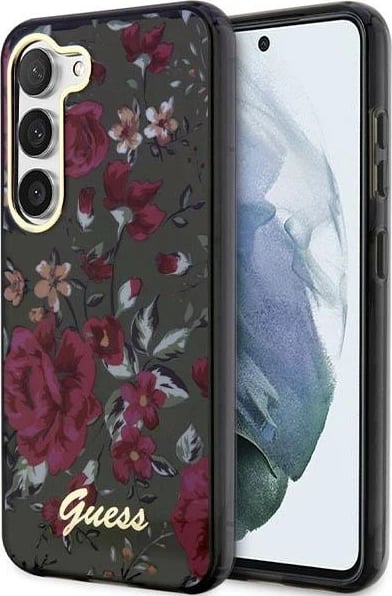 Mbështjellës Guess Flower Collection për Samsung Galaxy S23+ S916, hardcase, jeshil/kaki Mbështjellës Guess Flower Collection për Samsung Galaxy S23+ S916, hardcase, jeshil/kaki