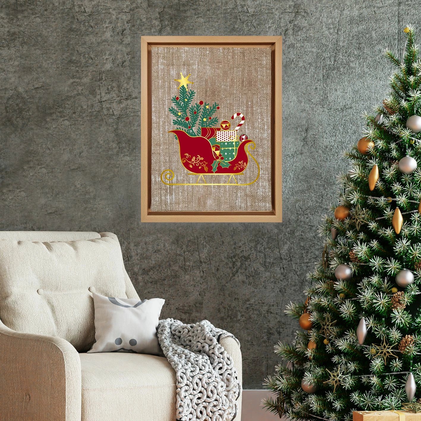 Pikturë dekorative në kanavacë me kornizë, shumëngjyrëshe, NLJ3768_6696