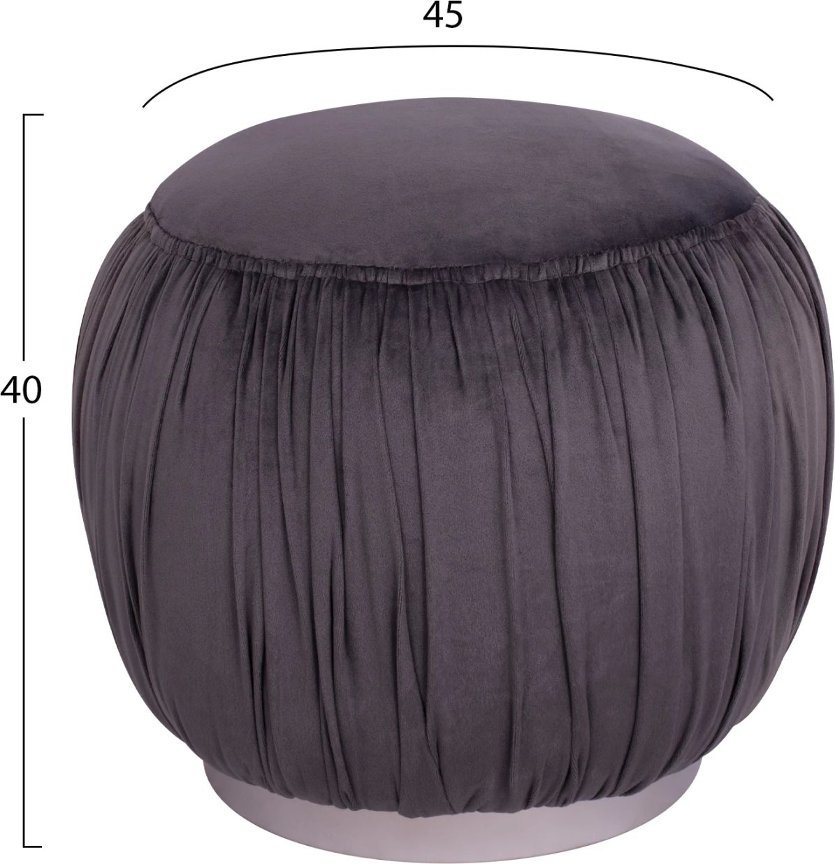 Karrige për bar, ngjyrë gri, bazë argjendi, Derek FH8407.01