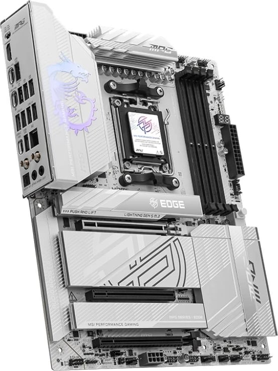 Pllakë amë MSI MPG X870E EDGE TI WIFI, Socket AM5, ATX, Bardhë