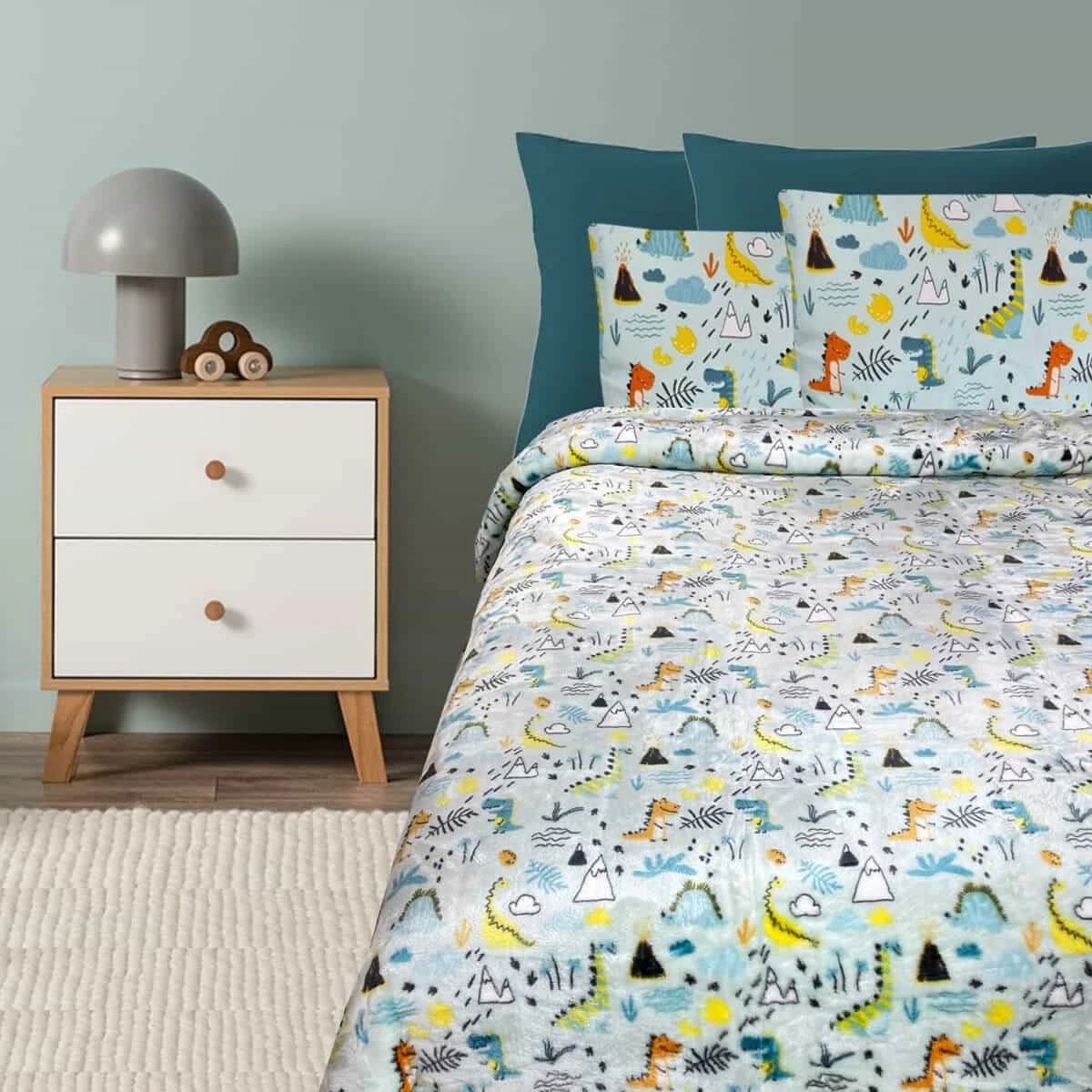 Batanije për fëmijë ASTRON-HOME ITALY Dino, 160x220cm, Ngjyrë e Ndritshme