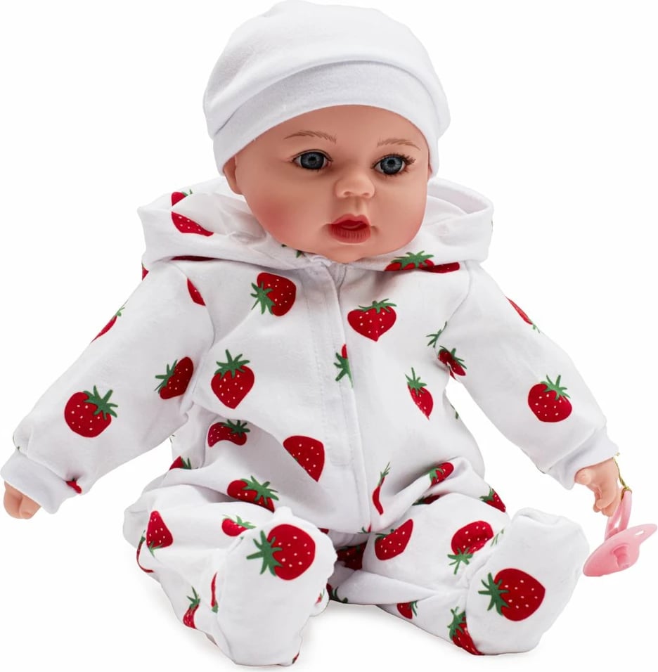 Kukull bebe, PlayTo, Nati 46 cm, folëse dhe kënduese, modul 4 gjuhë, rozë