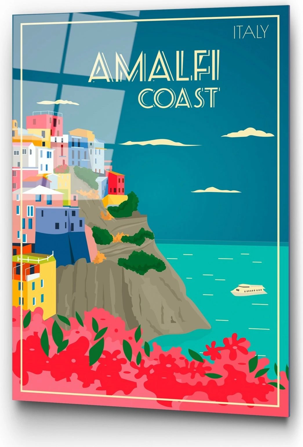 Pikturë dekorative prej xhami të temperuar, Wallity UV-1025, 30x45cm