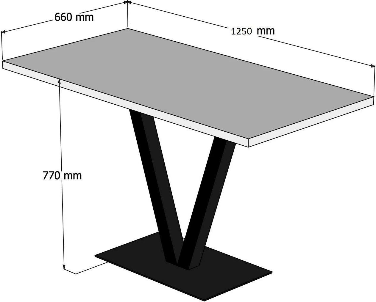 Tavolinë ngrënieje Hanah Home, Sun Table, ngjyrë silverbirch dhe e zezë