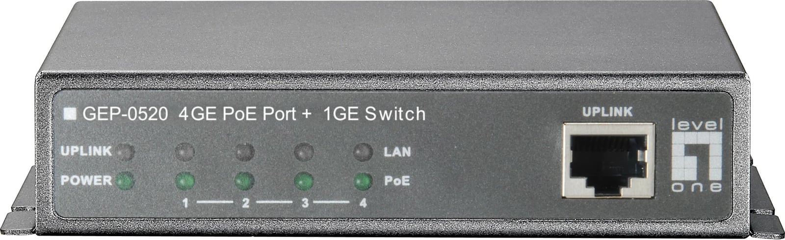 Switch LevelOne 5-Port Gigabit PoE, 61.6W, 802.3af, Gigabit Ethernet