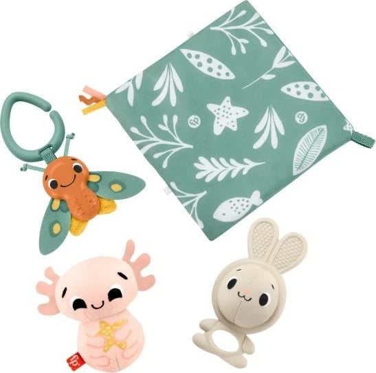 Set lodrash sensorike Fisher Price Sensory World HRB17, shumëngjyrëshe, 4 copë