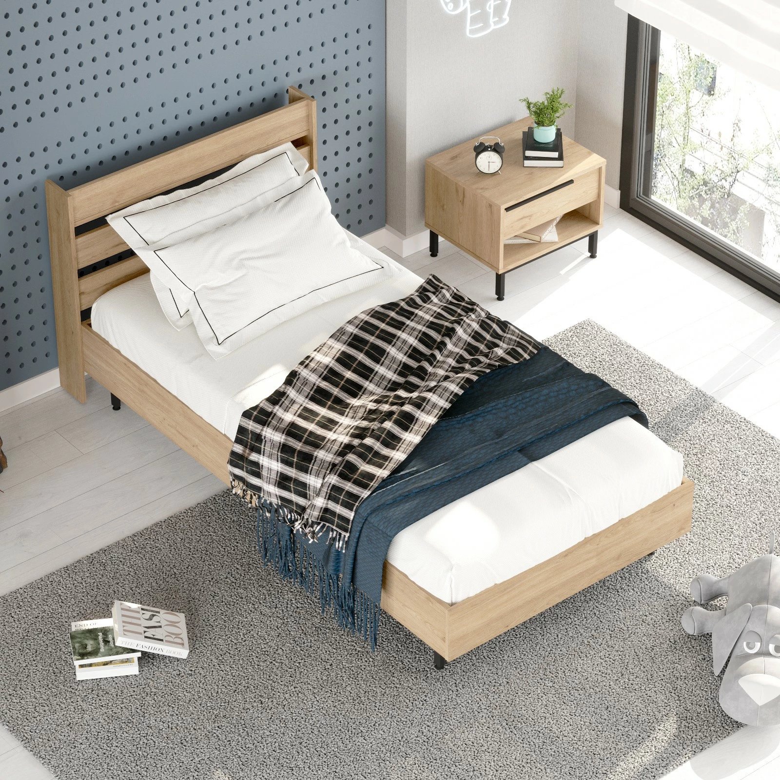 Set dhome për të rinj, ngjyrë lisi, Skye Decor, ON22-S