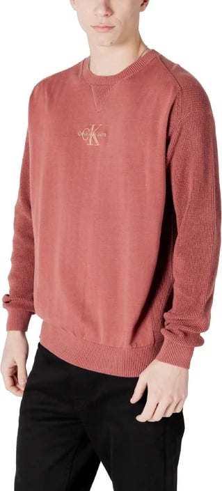 Felpa Calvin Klein Jeans për meshkuj, e kuqe Felpa Calvin Klein Jeans për meshkuj, e kuqe
