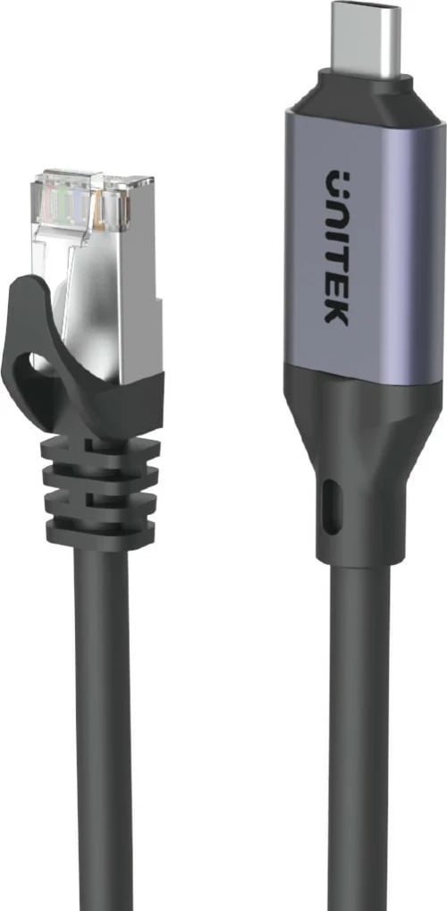Kabëll Ethernet Unitek USB C RJ-45 LAN, 2m, zi-argjendtë