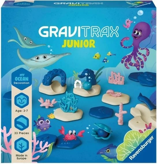 Set ndërtimi GraviTrax Junior Additional Ocean, Ravensburger, 33 pjesë, plastikë