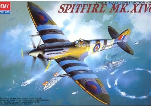 Model aeroplani Academy Spitfire Mk XIV C, 1:48, plastik Model aeroplani Academy Spitfire Mk XIV C, 1:48, plastik