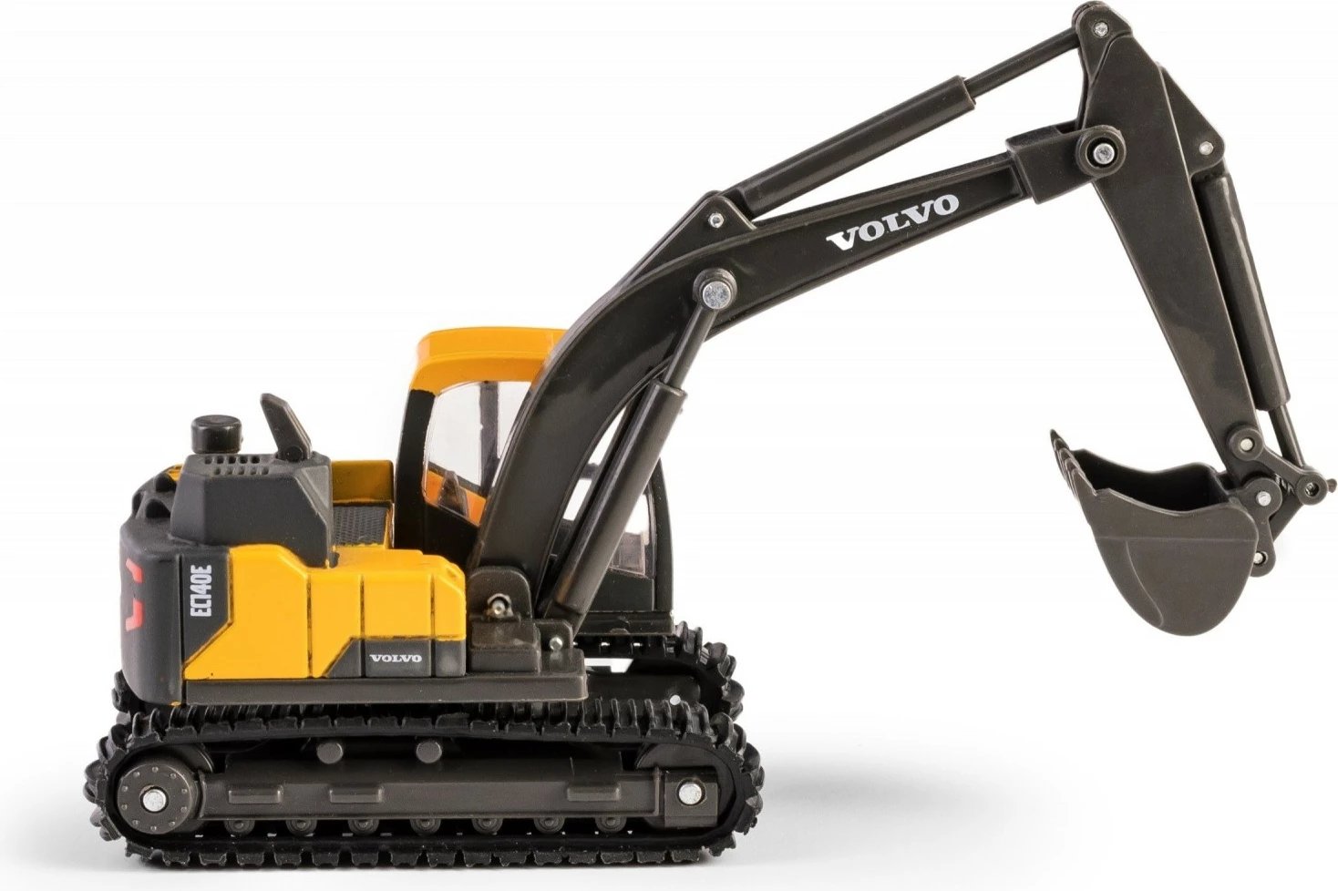 Ekskavator lodër Daffi Volvo EC140E, model metalik, 14 cm, zi/verdhë
