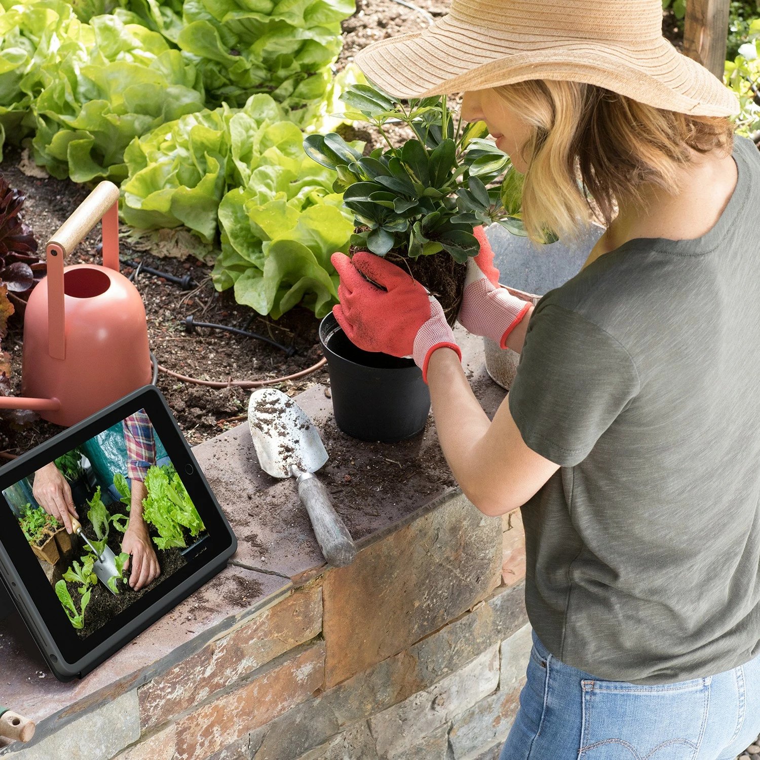 Mbështjellës me tastierë Logitech Rugged Folio për iPad 7/8, AZERTY, grafit
