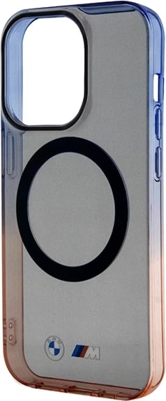 Mbështjellës BMW Gradient Bumper MagSafe për iPhone 15 Pro Max, gri-portokalli-kaltër