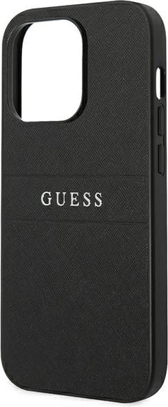 Mbështjellës Guess GUHCP14LPSASBBK për iPhone 14 Pro 6.1", Saffiano Strap, i zi