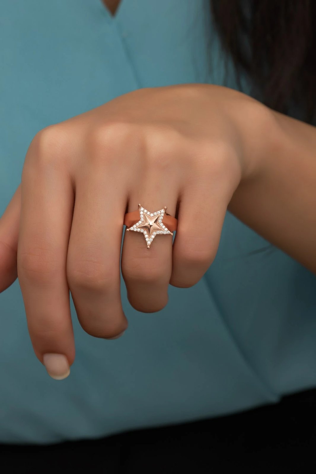 Unazë argjendi Jumeon, ngjyrë ari rozë, NRZ99700