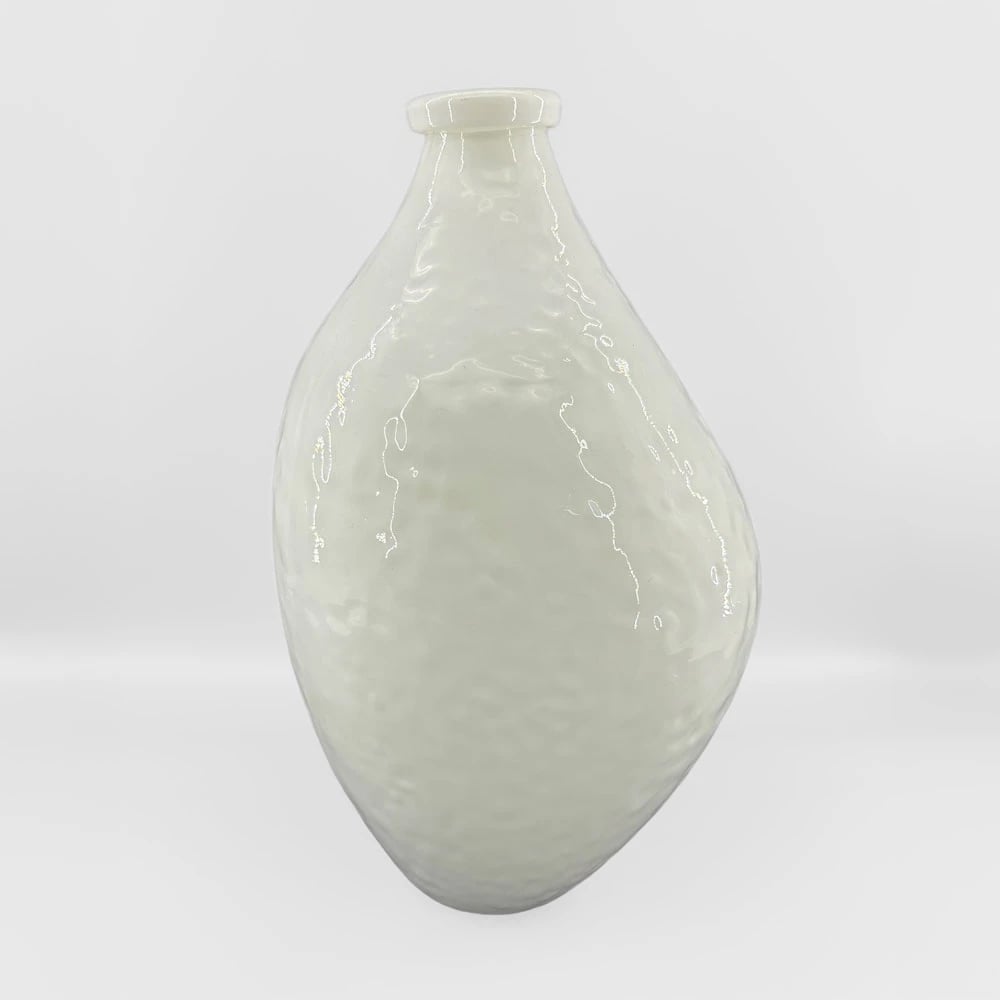 Vazo qelqi e bardhë, 22x22x35.5cm