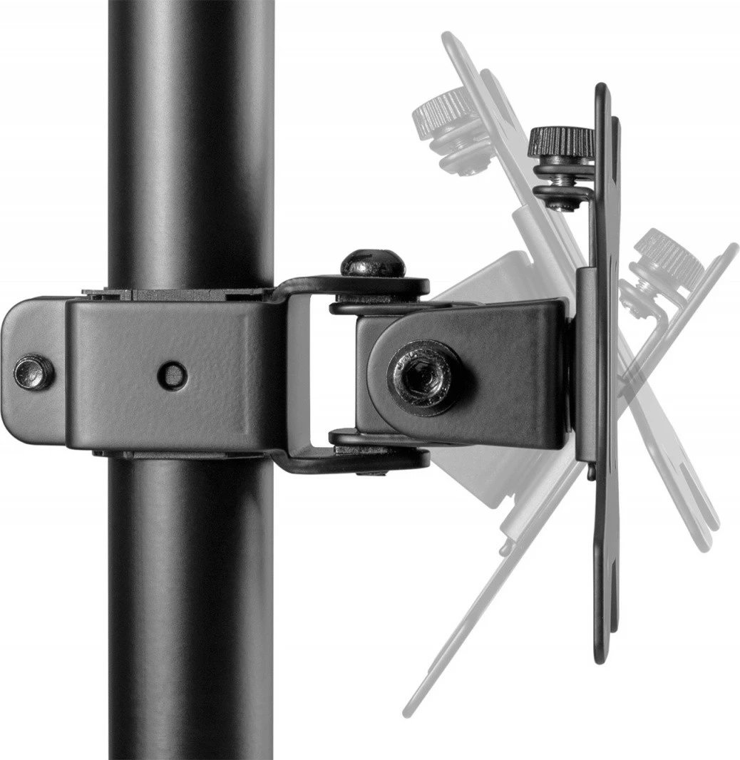 Kasë tavoline për 2 monitorë Digitus DA-90438, montim vertikal, deri 32", e zezë mat